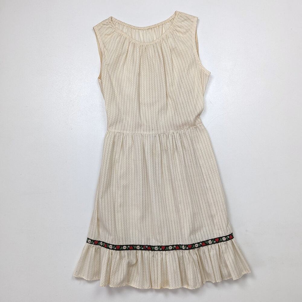 Vintage Tiny Town Dress Girls Size 6X Swiss Dot Boho Dress